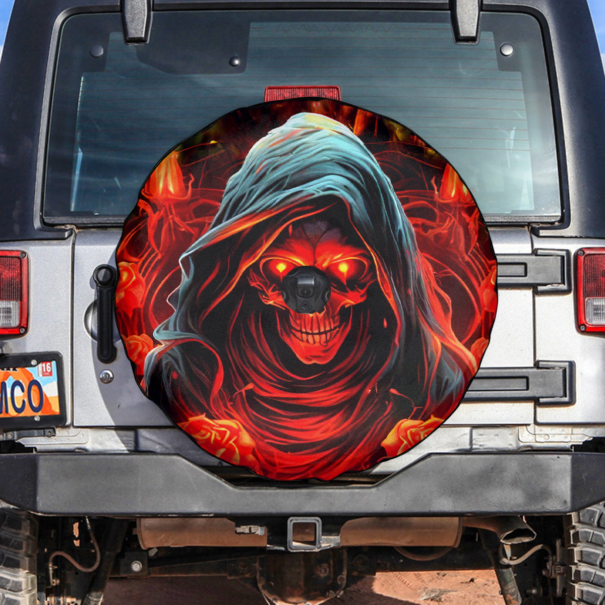 Rose Skull Spare Tire Cover Iam Sweet Girl But If You Piss Me Off - Wonder Print Shop