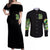 Irish Skull Couples Matching Off Shoulder Maxi Dress and Long Sleeve Button Shirt Drink Up Bitches - Wonder Print Shop