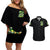 Irish Skull Couples Matching Off Shoulder Short Dress and Hawaiian Shirt Drink Up Bitches - Wonder Print Shop