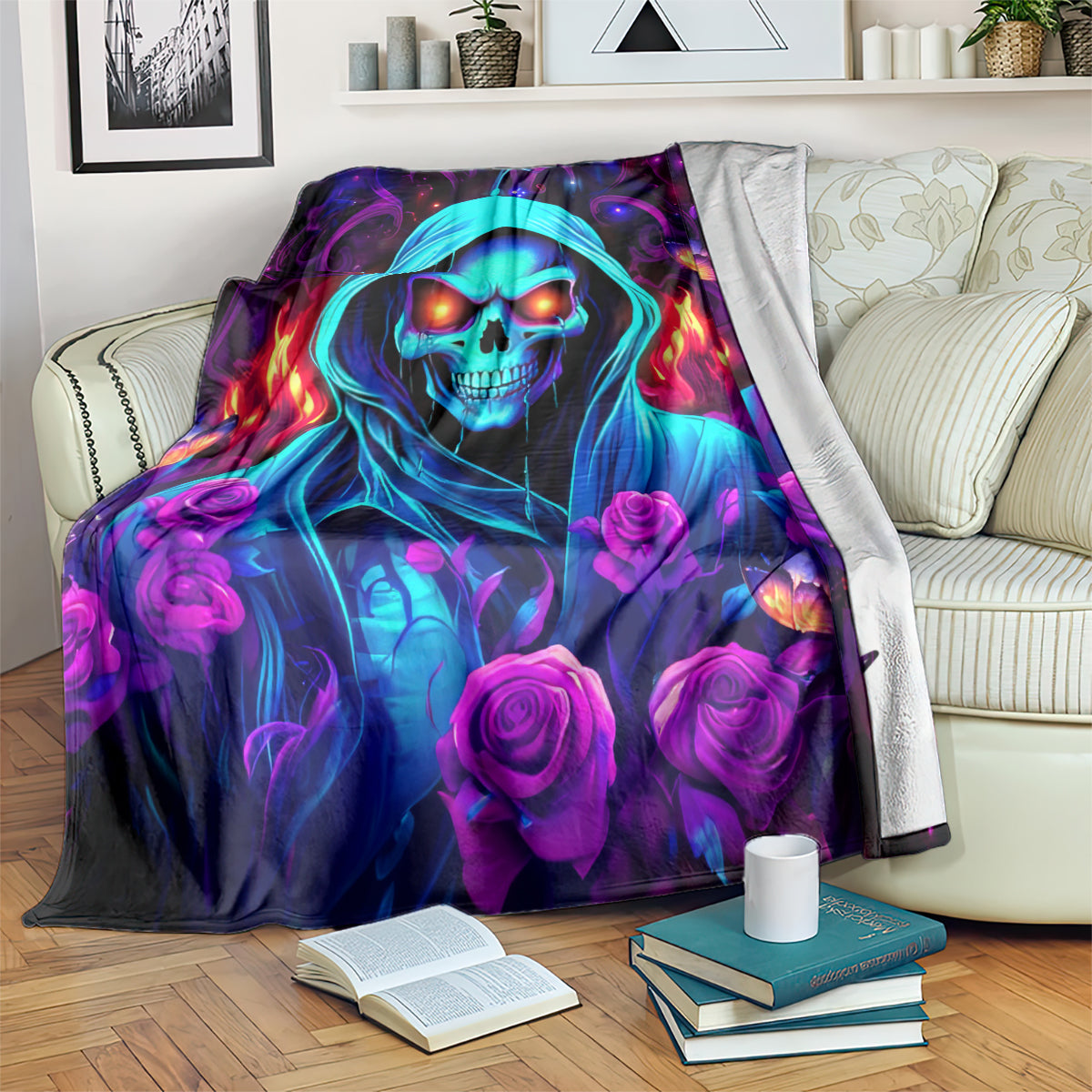 Rose Skull Blanket Just So We Are Clear I'm Not Afraid Of You