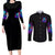 Rose Skull Couples Matching Long Sleeve Bodycon Dress and Long Sleeve Button Shirt Just So We Are Clear I'm Not Afraid Of You - Wonder Print Shop