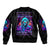 Rose Skull Sleeve Zip Bomber Jacket Just So We Are Clear I'm Not Afraid Of You - Wonder Print Shop