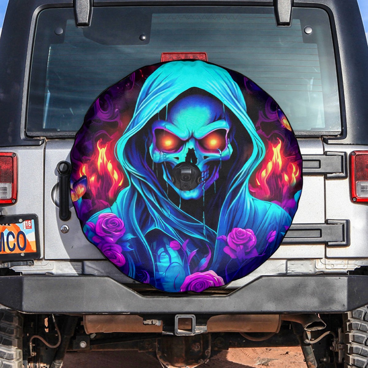 Rose Skull Spare Tire Cover Just So We Are Clear I'm Not Afraid Of You - Wonder Print Shop