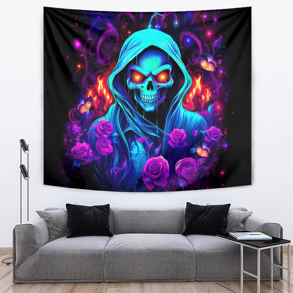 Rose Skull Tapestry Just So We Are Clear I'm Not Afraid Of You