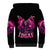 Rose Skull Sherpa Hoodie Stuck Between IDK IDC And IDGAF - Wonder Print Shop