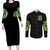 Irish Skull Couples Matching Long Sleeve Bodycon Dress and Long Sleeve Button Shirt The Devil Whispered To Me I'm Coming For You - Wonder Print Shop