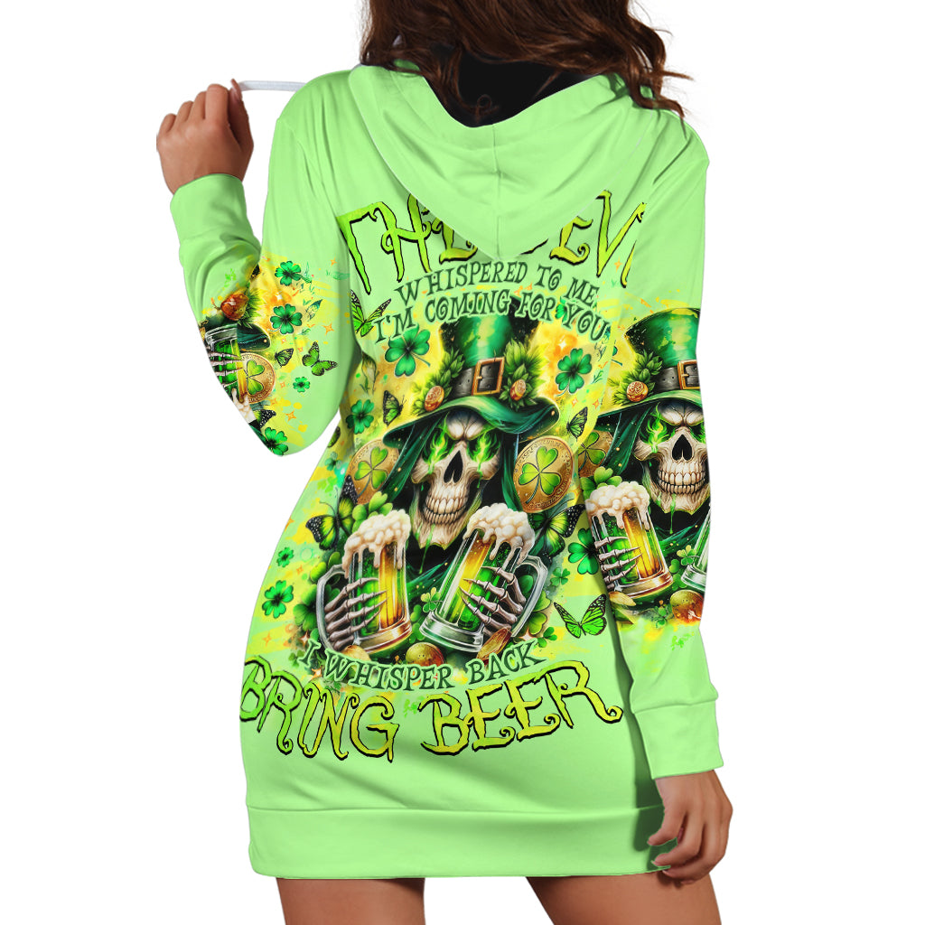 Irish Skull Hoodie Dress The Devil Whispered To Me I'm Coming For You - Wonder Print Shop