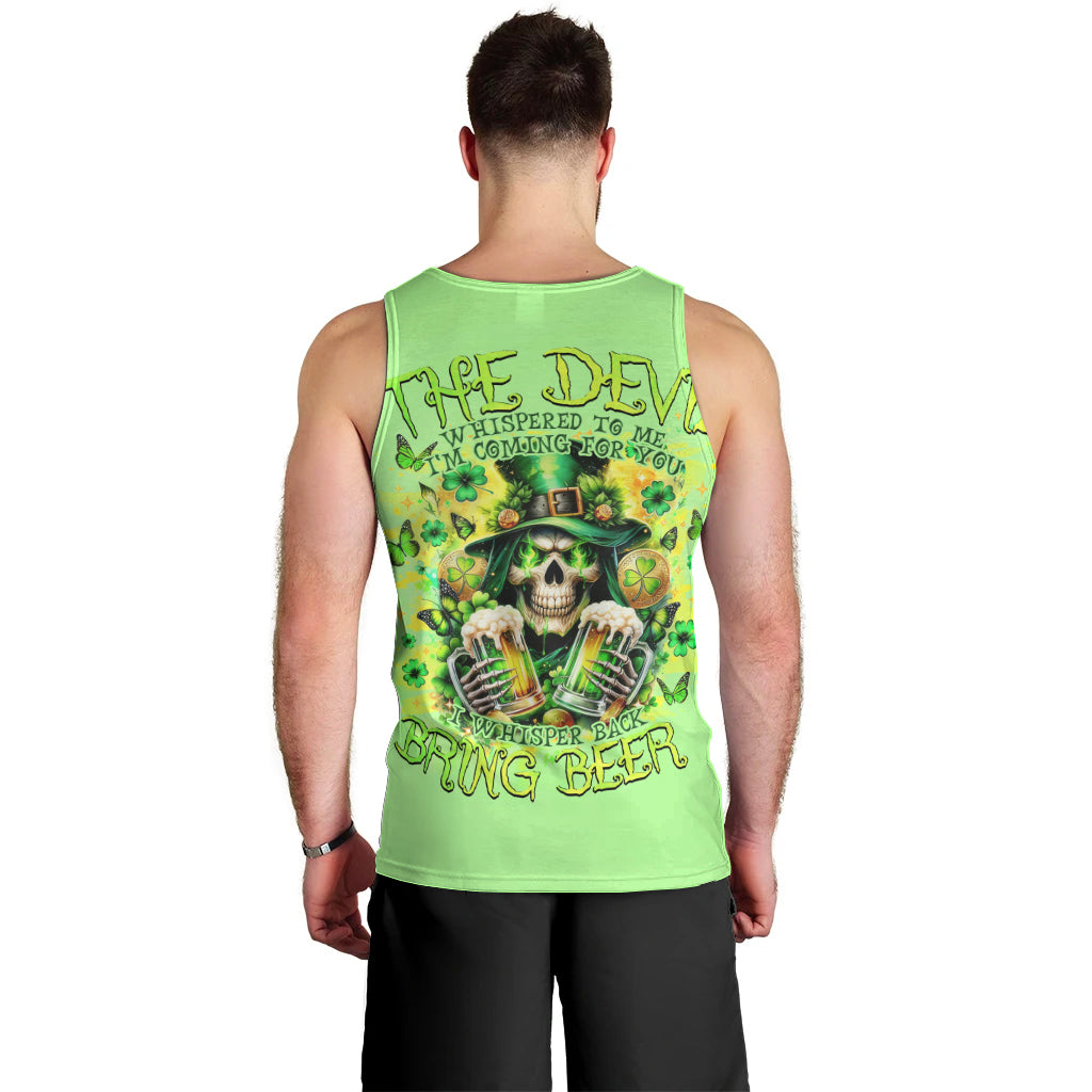 Irish Skull Men Tank Top The Devil Whispered To Me I'm Coming For You - Wonder Print Shop