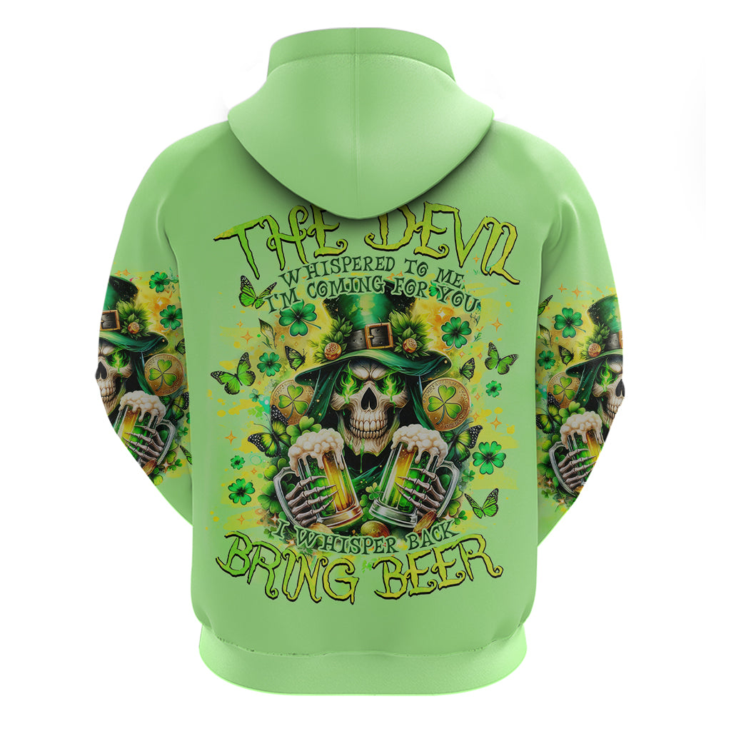 Irish Skull Zip Hoodie The Devil Whispered To Me I'm Coming For You