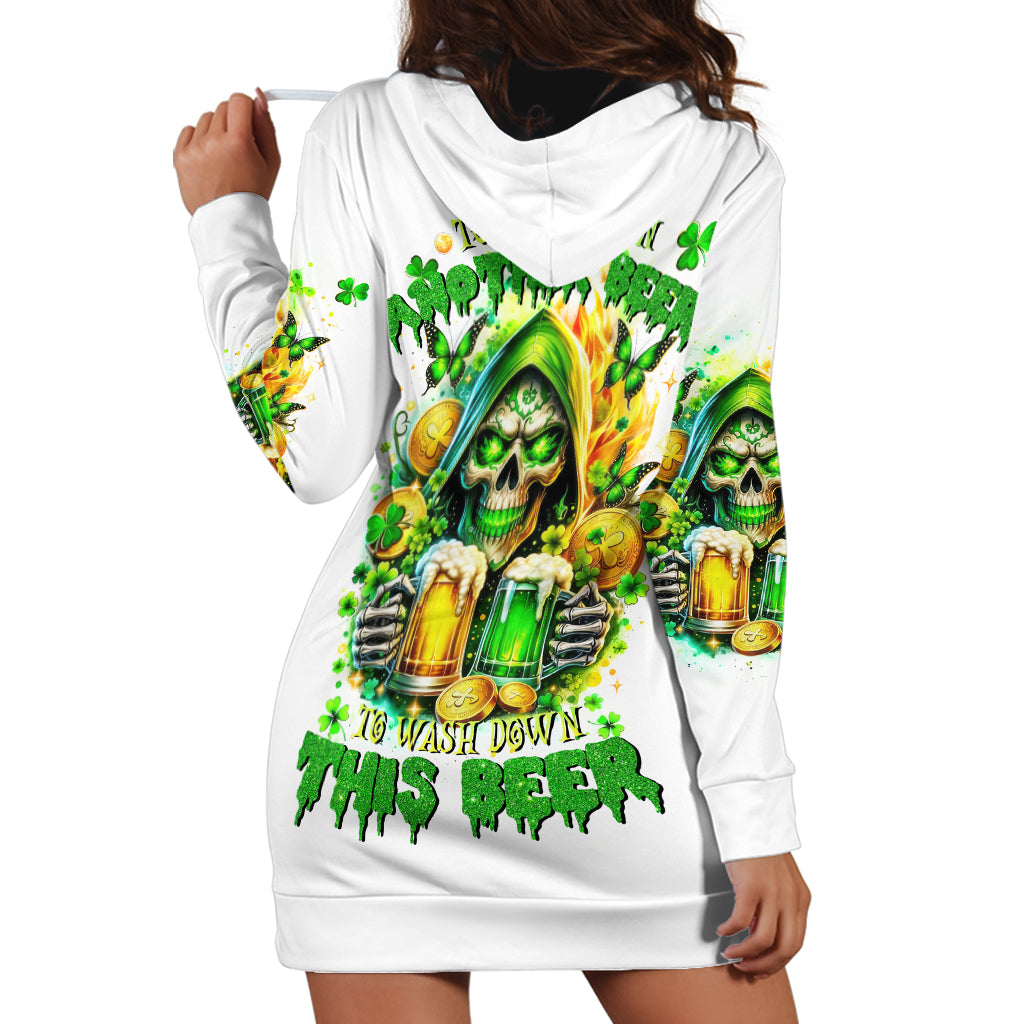 Irish Skull Hoodie Dress To Wash Down Another Beer To Wash Down This Beer - Wonder Print Shop