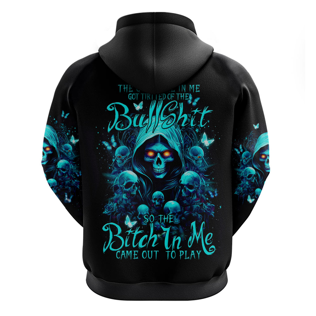 Witch Skull Hoodie The Good Girl In Me Got Tired Of The Bullshit - Wonder Print Shop