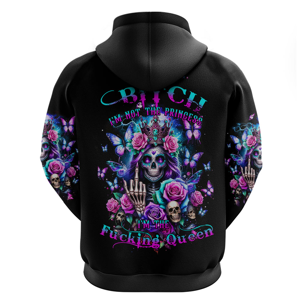 Fairy Skull Hoodie Bitch I'm Not A Princess I'm The Fucking Queen - Wonder Print Shop