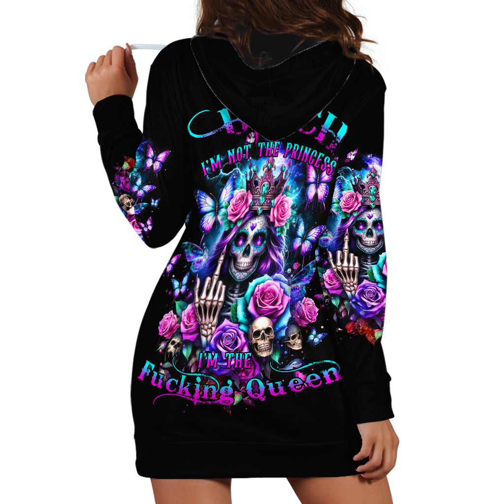 Fairy Skull Hoodie Dress Bitch I'm Not A Princess I'm The Fucking Queen - Wonder Print Shop