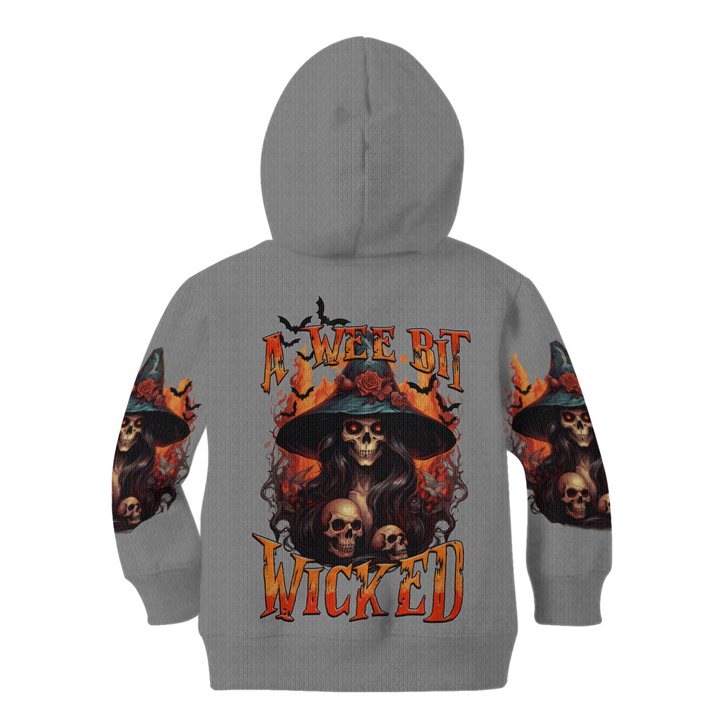 Witch Skull Kid Hoodie A Wee Bit Wicked - Wonder Print Shop