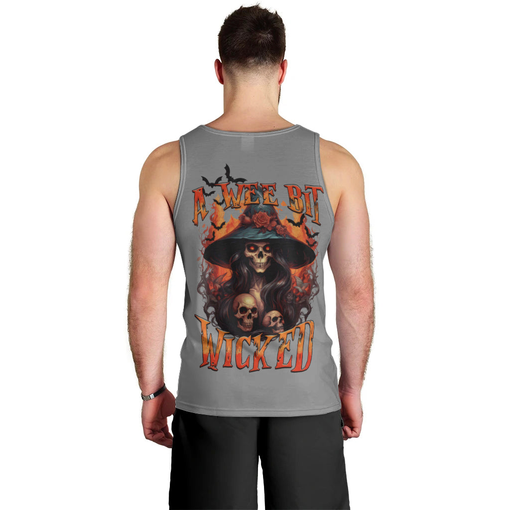 Witch Skull Men Tank Top A Wee Bit Wicked - Wonder Print Shop