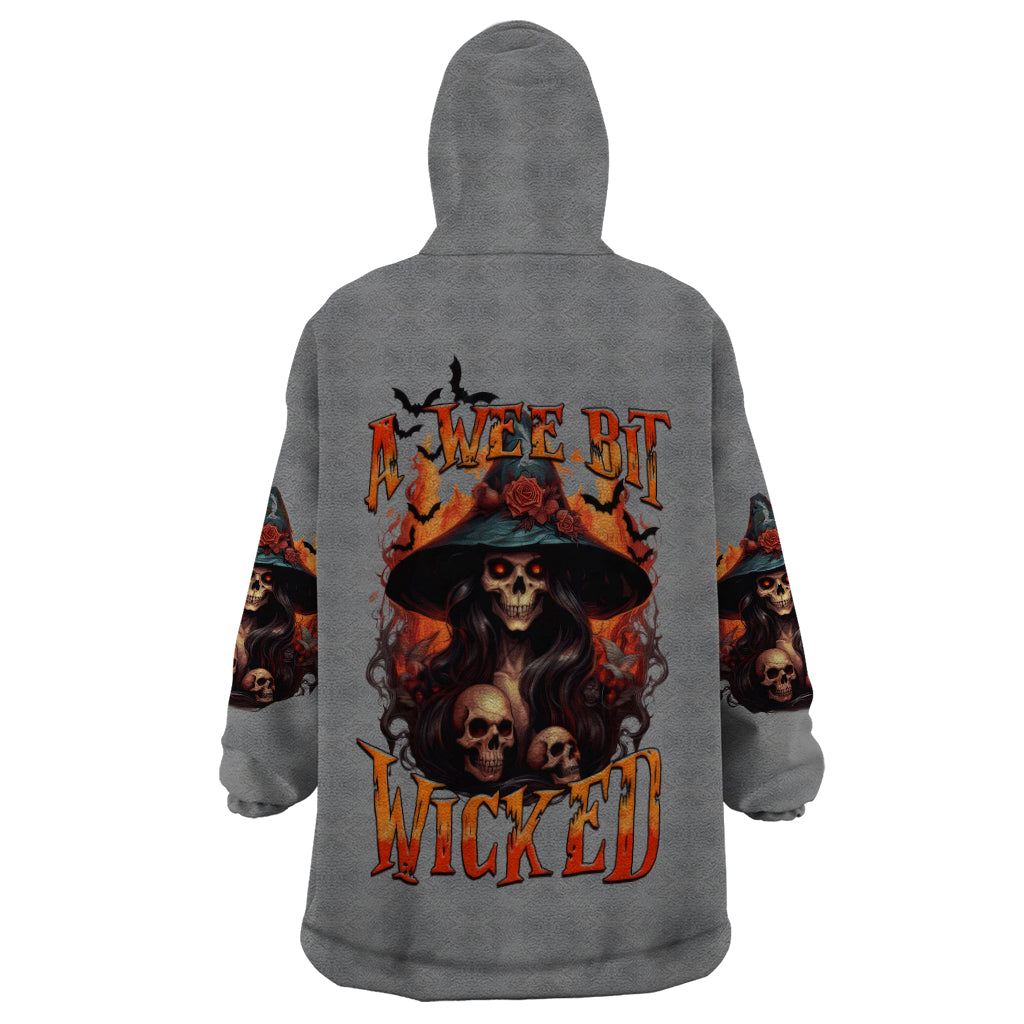 Witch Skull Wearable Blanket Hoodie A Wee Bit Wicked - Wonder Print Shop