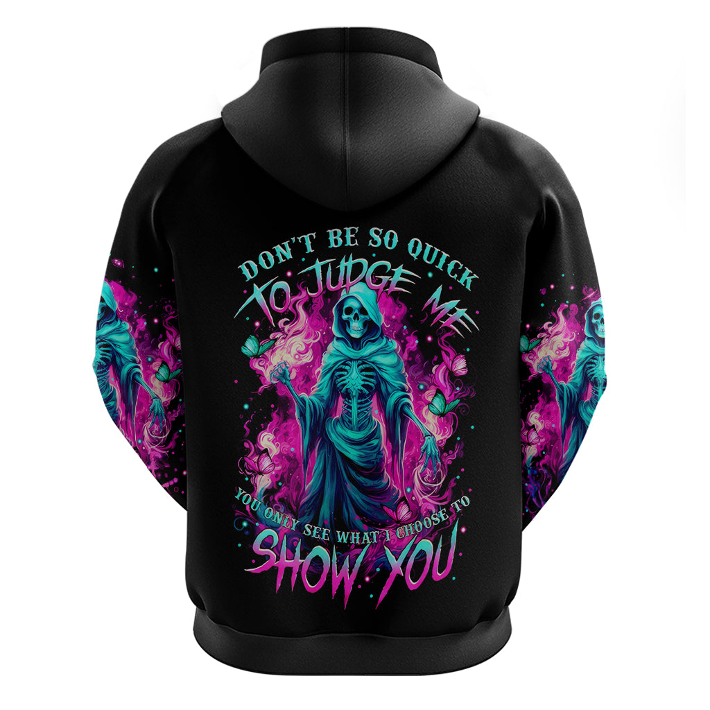 Witch Skull Hoodie Don't Be So Quick To Judge Me - Wonder Print Shop