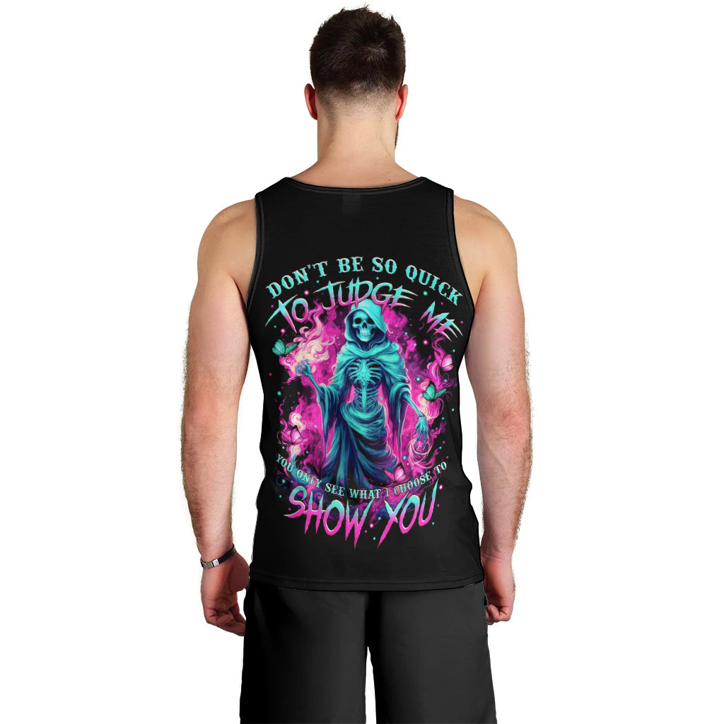 Witch Skull Men Tank Top Don't Be So Quick To Judge Me - Wonder Print Shop