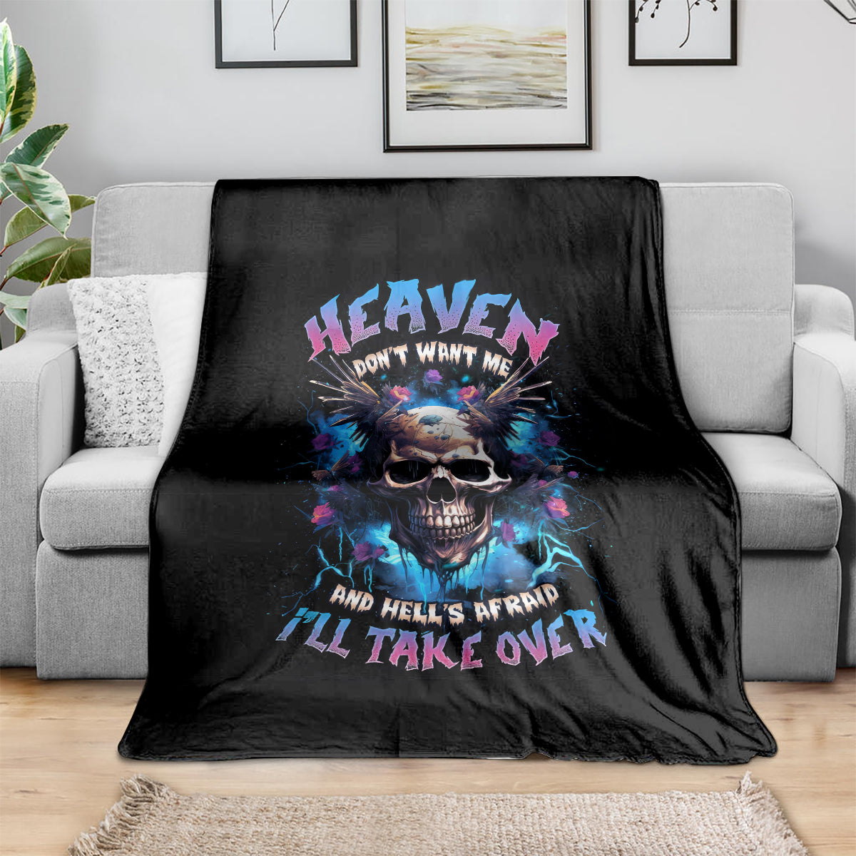 wings-skull-blanket-heaven-dont-want-me-hell-afraid-i-take-over