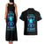 Flame Skull Couples Matching Tank Maxi Dress and Hawaiian Shirt I'm Never Alone My Demons With Me 24/7 - Wonder Print Shop