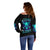 Flame Skull Off Shoulder Sweater I'm Never Alone My Demons With Me 24/7 - Wonder Print Shop