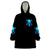 Flame Skull Wearable Blanket Hoodie I'm Never Alone My Demons With Me 24/7 - Wonder Print Shop