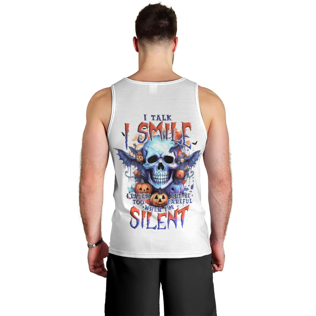 Bat Skull Men Tank Top I Talk I Smile But Be Carefull When I Silent - Wonder Print Shop