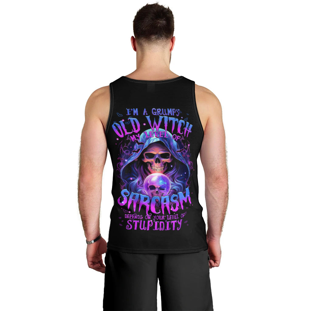 Witch Skull Men Tank Top I'm A Grumpy Old Witch - Wonder Print Shop