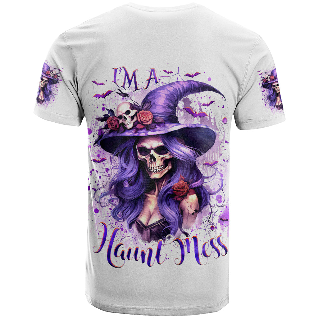 Witch Skull T Shirt I'm A Haunt Mess - Wonder Print Shop