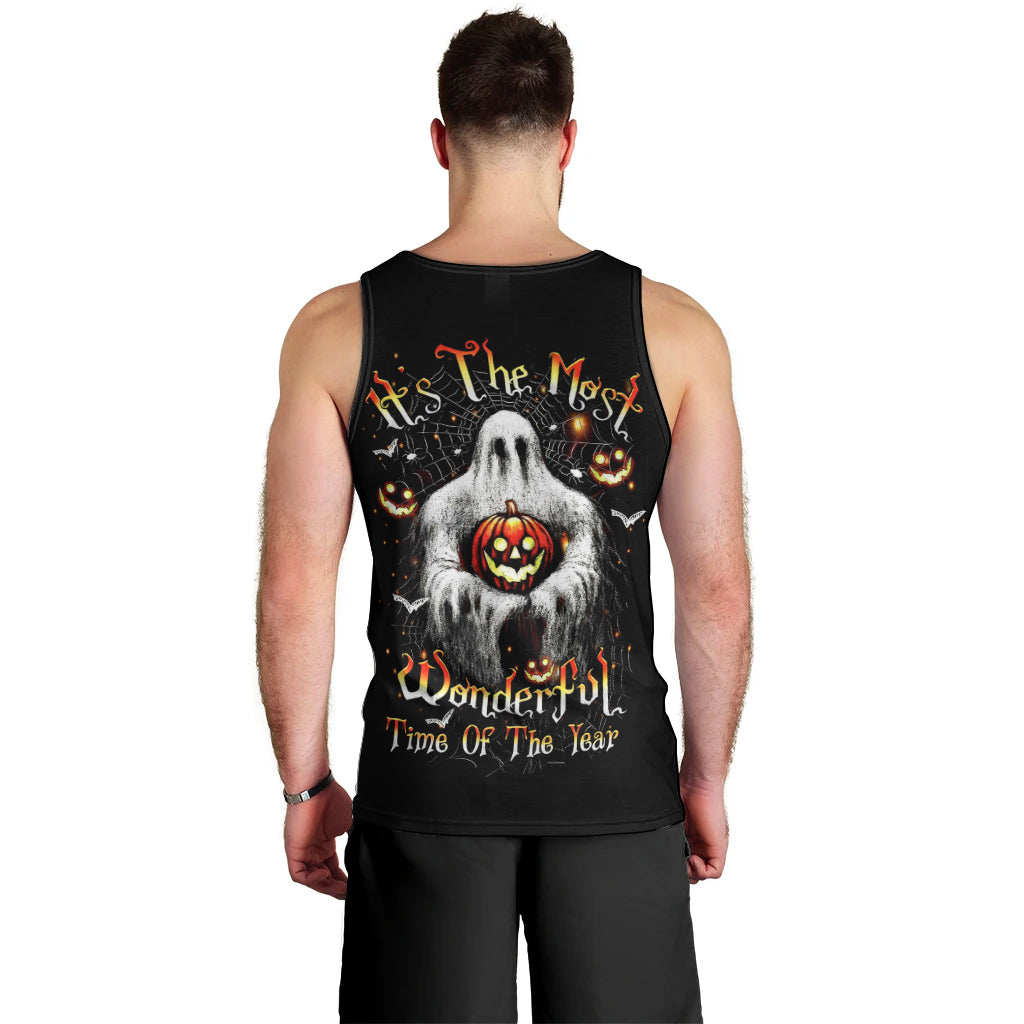 Ghost Halloween Men Tank Top It's The Most Wonderfull Time Of The Year - Wonder Print Shop