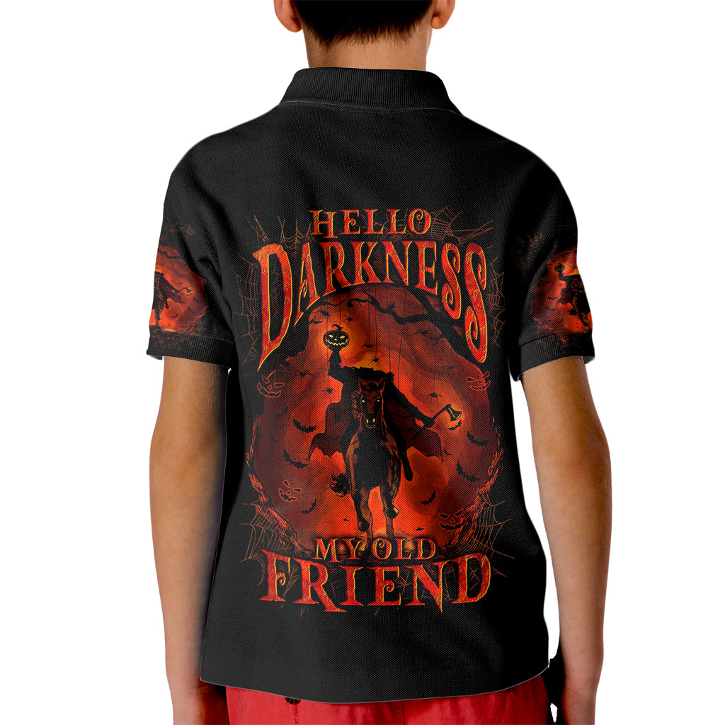 Jack O Lantern Skull Kid Polo Shirt Hello Darkness My Old Friend - Wonder Print Shop