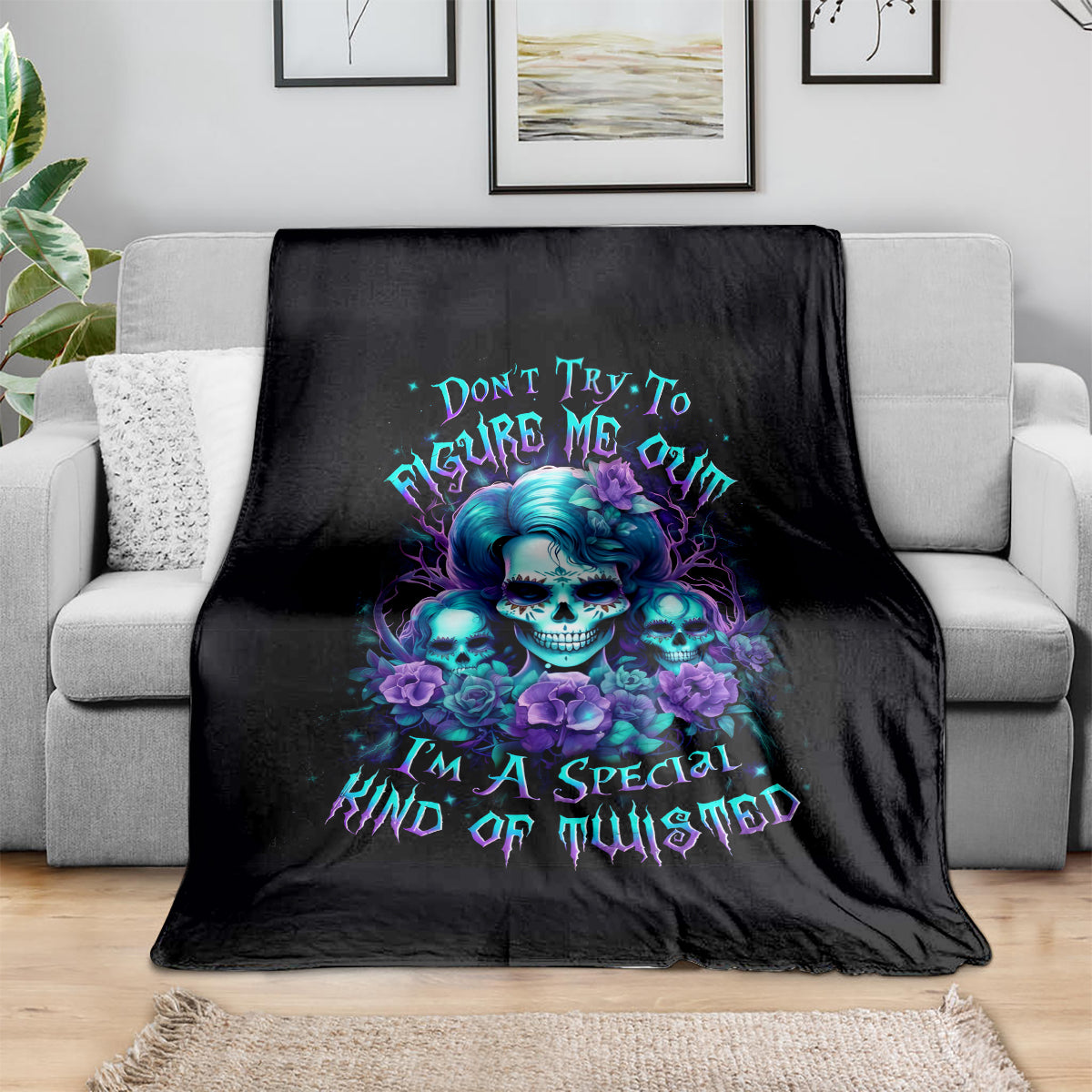 flower-lady-skull-blanket-dont-try-to-figure-me-out