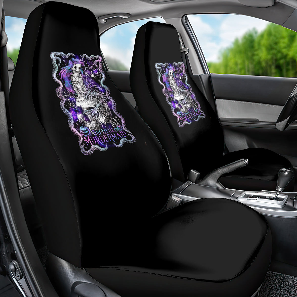 Mermaid Skull Car Seat Cover The Little Mermaid - Wonder Print Shop