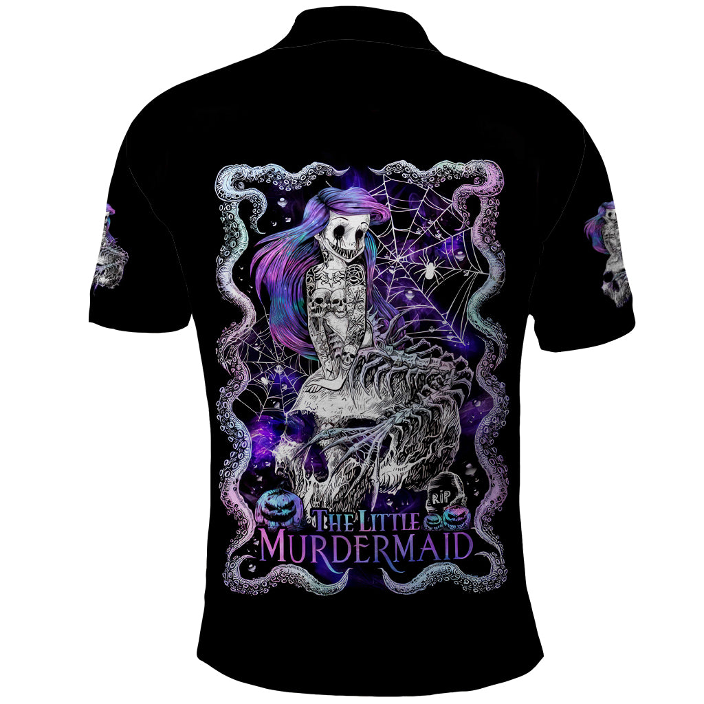 Mermaid Skull Polo Shirt The Little Mermaid - Wonder Print Shop