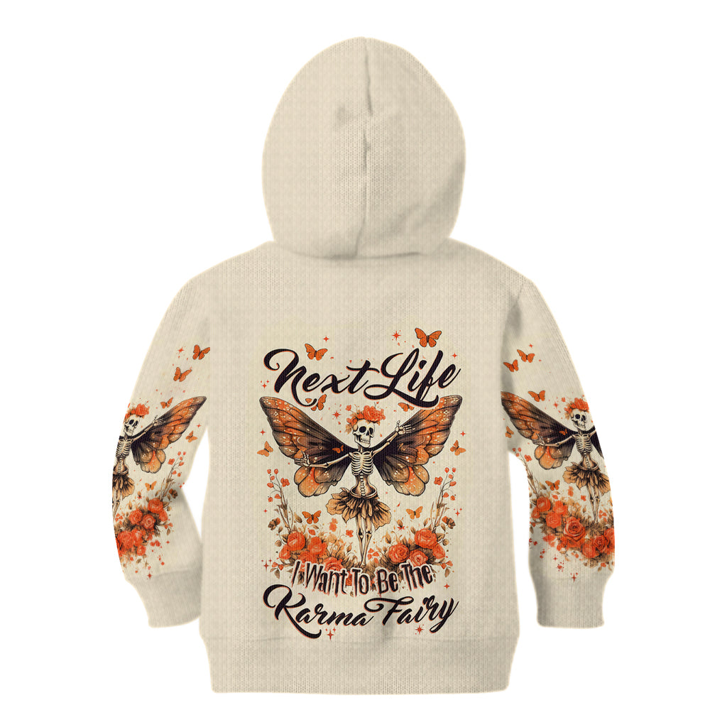 Fairy Skull Kid Hoodie Next Life I Want To Be The Karma Fairy - Wonder Print Shop