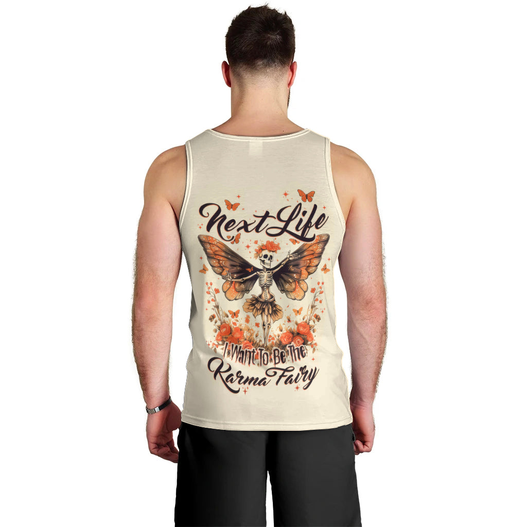 Fairy Skull Men Tank Top Next Life I Want To Be The Karma Fairy - Wonder Print Shop