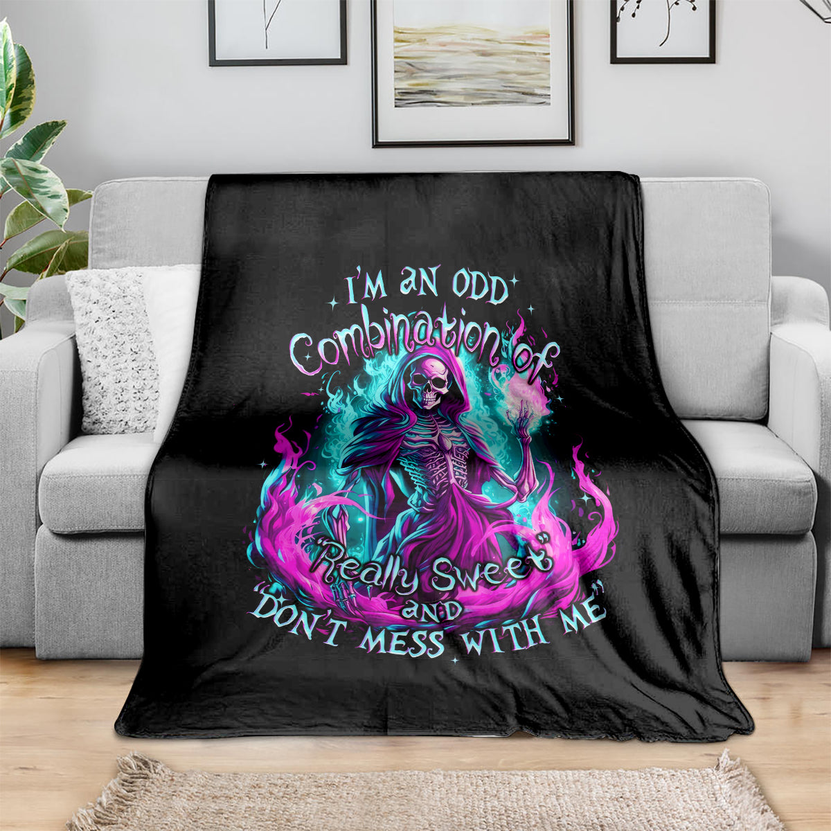 flame-witch-skull-blanket-im-an-odd-combination-of-sweet-and-dont-mess-with-me