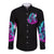 Flame Witch Skull Long Sleeve Button Shirt I'm An Odd Combination Of Sweet And Don't Mess With Me - Wonder Print Shop