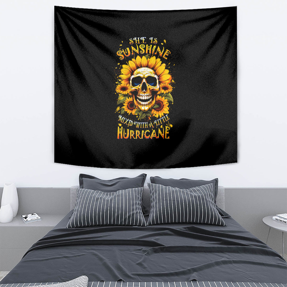 sunflower-skull-tapestry-she-is-sunshine-mixed-with-a-little-hurricance