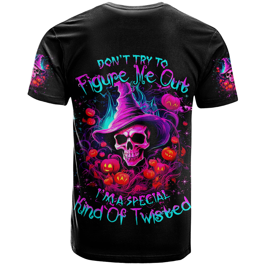 Witch Pumkin Skull T Shirt Don't Try To Figure Me Out I'm A Special - Wonder Print Shop