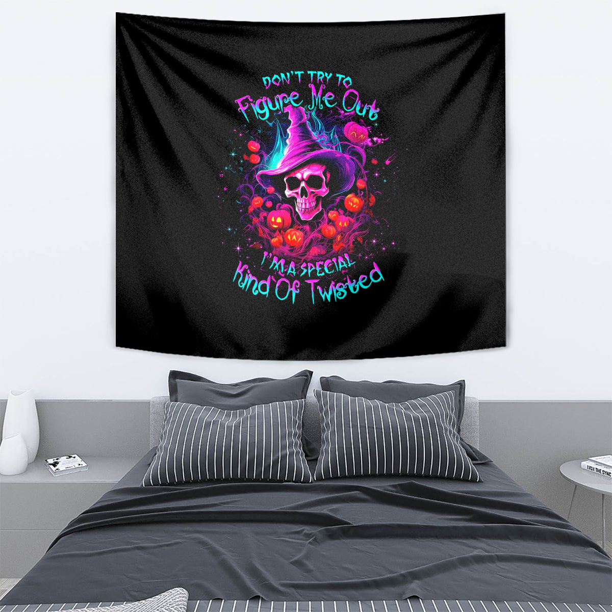 witch-pumkin-skull-tapestry-dont-try-to-figure-me-out-im-a-special