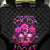 Three Rose Skull Back Car Seat Cover Stuck Between Idk Idc And Idgaf - Wonder Print Shop