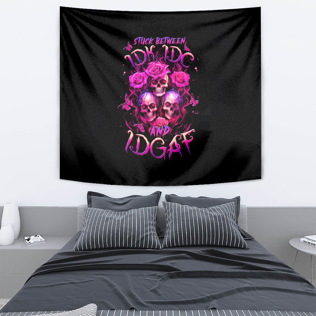 three-rose-skull-tapestry-stuck-between-idk-idc-and-idgaf