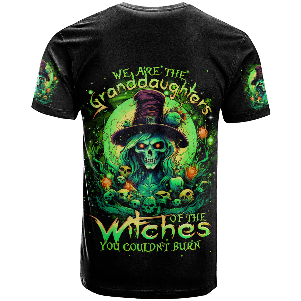 Witch Skull T Shirt We Are The Granddaughters Of The Witches - Wonder Print Shop