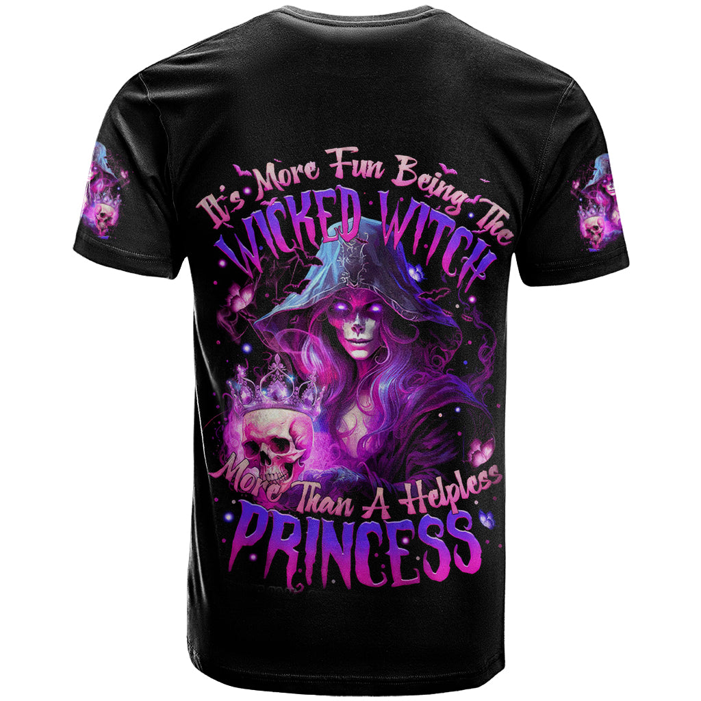 Witch Skull T Shirt It's More Fun Being The Wicked Witch - Wonder Print Shop