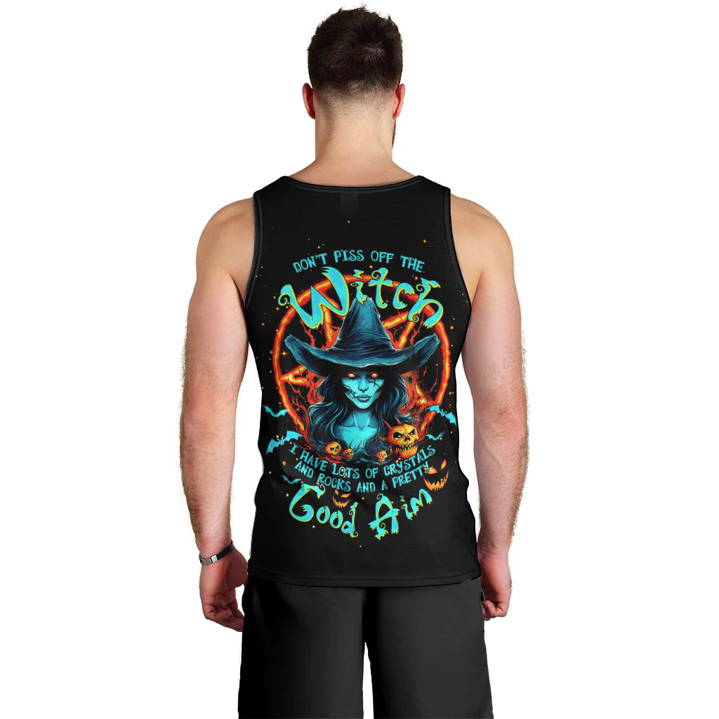 Witch Skull Men Tank Top Don't Pss Off The Witch - Wonder Print Shop