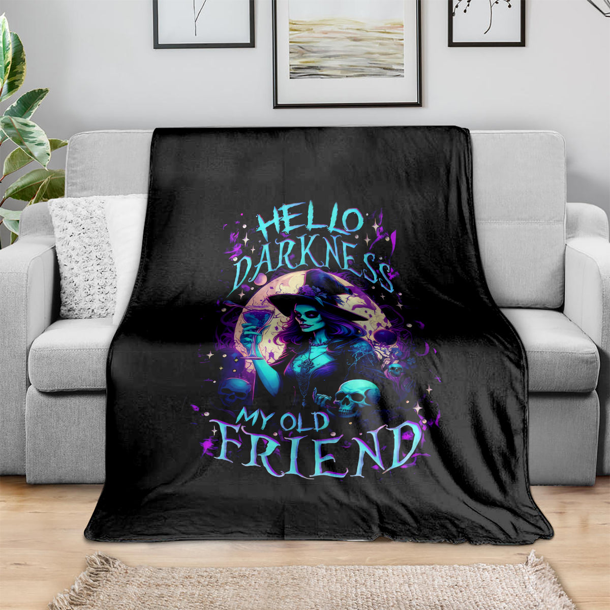 witch-skull-blanket-hello-darkness-my-old-friend