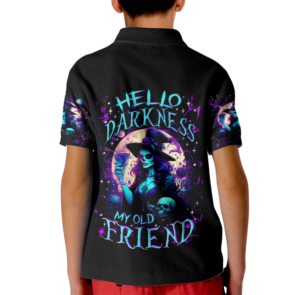 Witch Skull Kid Polo Shirt Hello Darkness My Old Friend - Wonder Print Shop