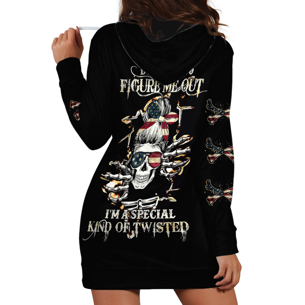 Girl Skull Hoodie Dress Don't Try To Figured Me Out I Special Kind - Wonder Print Shop