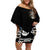 American Skull Off Shoulder Short Dress I Talk I Smile But Be Carefull When I Silent - Wonder Print Shop